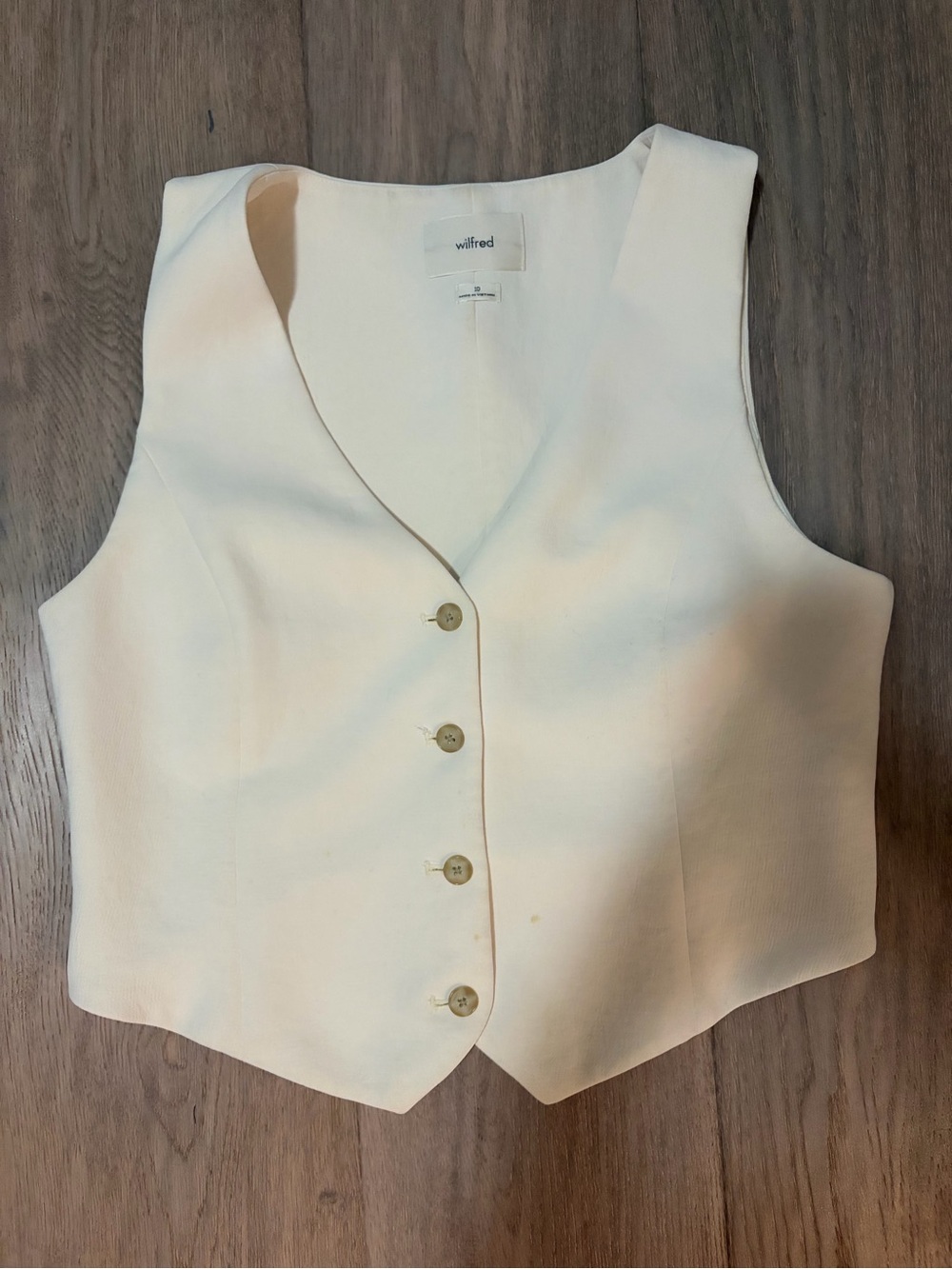 Wilfred Pacino Vest in Light Birch